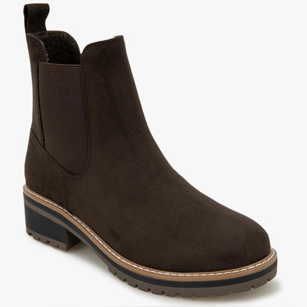 Kensie Klaseen Chelsea Boots Brown Suede Pull On Women’s Sizes NEW IN BOX